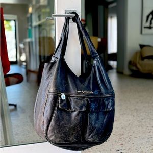 MarcByMarcJacobs black leather shoulder bag